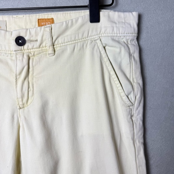 Pilcro and the Letterpress Anthropologie Women Light Yellow Stretch Pant 27 - Picture 4 of 16